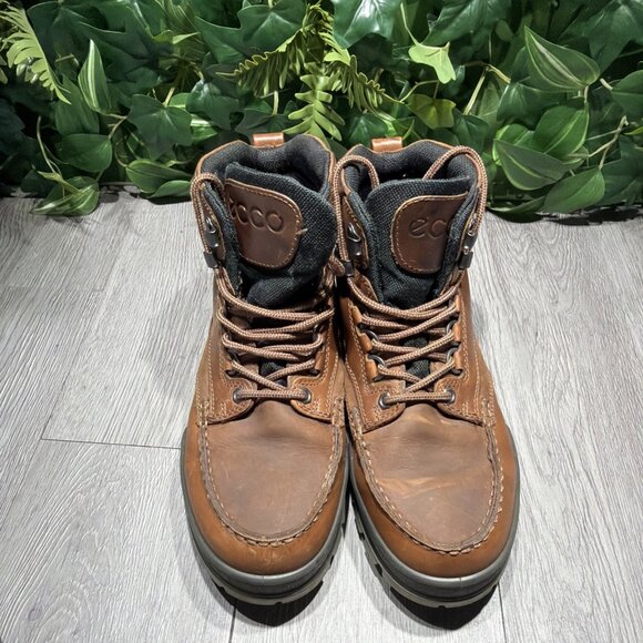 Ecco Mens Track 25 Boots Size 40 Brown GoreTex Waterproof Moc High Top Hiking main image 10